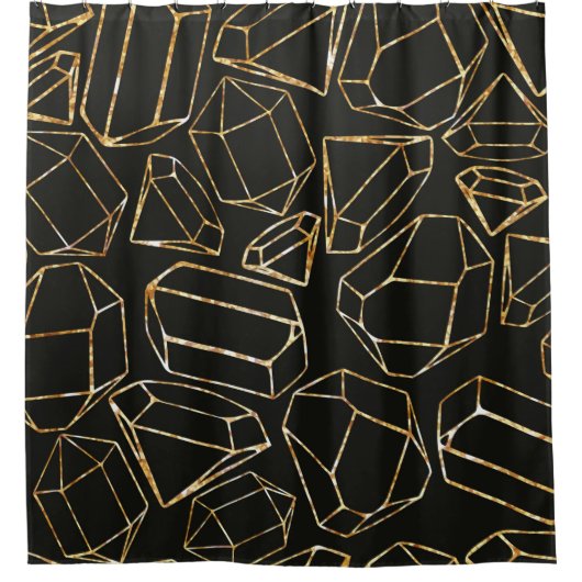 Naadloos geometrisch patroon in retro 80s stijl. P Douchegordijn (Voorkant)