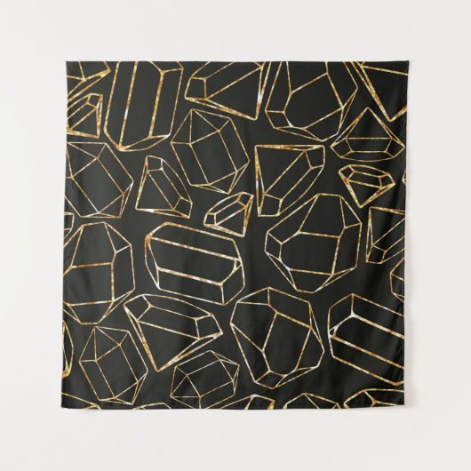 Naadloos geometrisch patroon in retro 80s stijl. P Wandkleed (Voorkant)