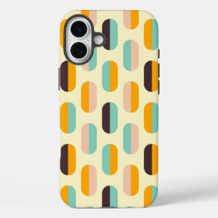 Naadloos geometrisch patroon in retro stijl iPhone 16 plus hoesje