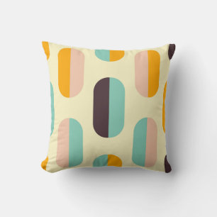 Naadloos geometrisch patroon in retro stijl kussen