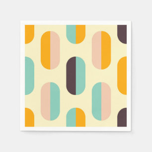 Naadloos geometrisch patroon in retro stijl servet