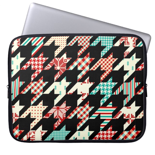 Naadloos geometrisch patroon. Klassieke Hounds-tan Laptop Sleeve (Voorkant)