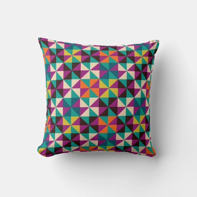 Naadloos geometrisch patroon kussen (Voorkant)