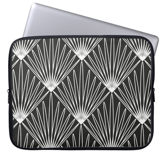 Naadloos geometrisch patroon laptop sleeve (Voorkant)