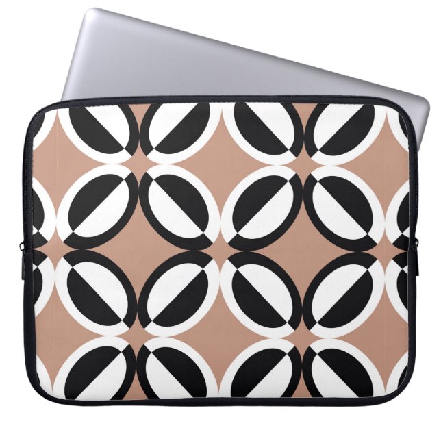 Naadloos geometrisch patroon laptop sleeve (Voorkant)