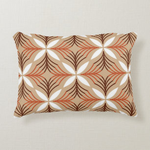Naadloos geometrisch patroon met bloemen accent kussen