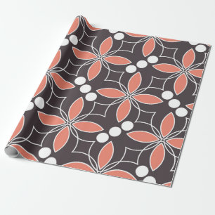 Naadloos geometrisch patroon met bloemen. kunst. cadeaupapier