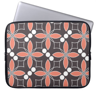 Naadloos geometrisch patroon met bloemen. kunst. laptop sleeve