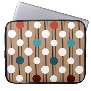 Naadloos geometrisch patroon met cirkels laptop sleeve
