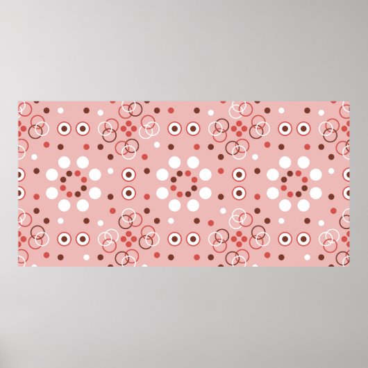 Naadloos geometrisch patroon met cirkels poster (Voorkant)