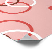 Naadloos geometrisch patroon met cirkels poster (Hoek)