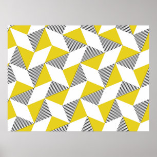 Naadloos geometrisch patroon met driehoeken,rhombu poster