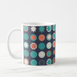 naadloos geometrisch patroon met gekleurde element koffiemok