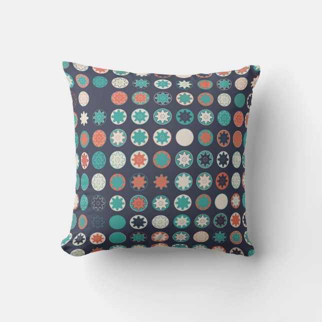 naadloos geometrisch patroon met gekleurde element kussen (Voorkant)