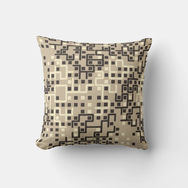 naadloos geometrisch patroon met gekleurde element kussen (Voorkant)