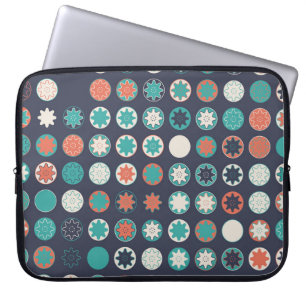 naadloos geometrisch patroon met gekleurde element laptop sleeve
