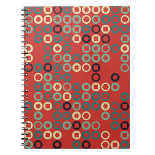 naadloos geometrisch patroon met gekleurde element notitieboek