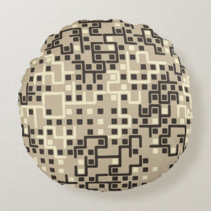 naadloos geometrisch patroon met gekleurde element rond kussen