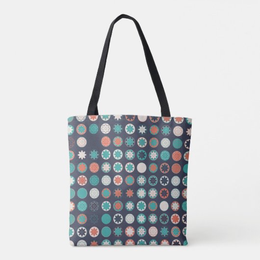 naadloos geometrisch patroon met gekleurde element tote bag (Achterkant)