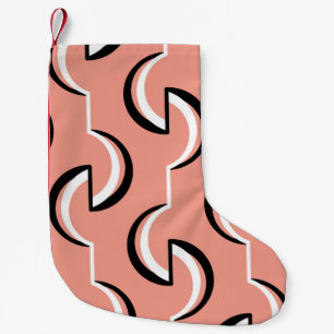 Naadloos geometrisch patroon met golvende lijnen kleine kerstsok