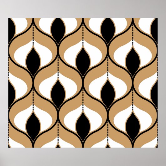 Naadloos geometrisch patroon met golvende lijnen. poster (Voorkant)