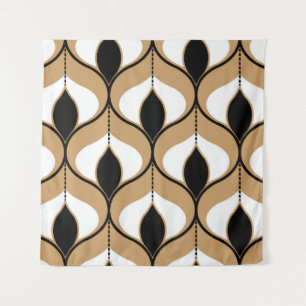 Naadloos geometrisch patroon met golvende lijnen. wandkleed