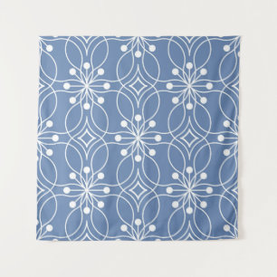 Naadloos geometrisch patroon met golvende lijnen wandkleed