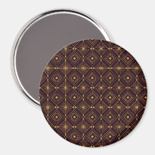 Naadloos geometrisch patroon met gouden diamantvor magneet