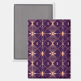 Naadloos geometrisch patroon met perzik lijnen  magneet