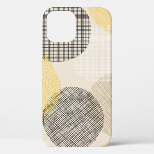 Naadloos geometrisch patroon met roze cirkels Case-Mate iPhone case (Achterkant)