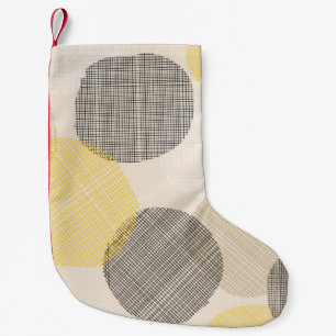 Naadloos geometrisch patroon met roze cirkels kleine kerstsok