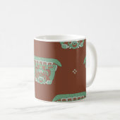 Naadloos geometrisch patroon met stammotief. H Koffiemok (Voorkant rechts)