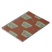 Naadloos geometrisch patroon met stammotief. H Notitieboek (Linkerzijde)