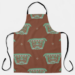 Naadloos geometrisch patroon met stammotief. H Schort