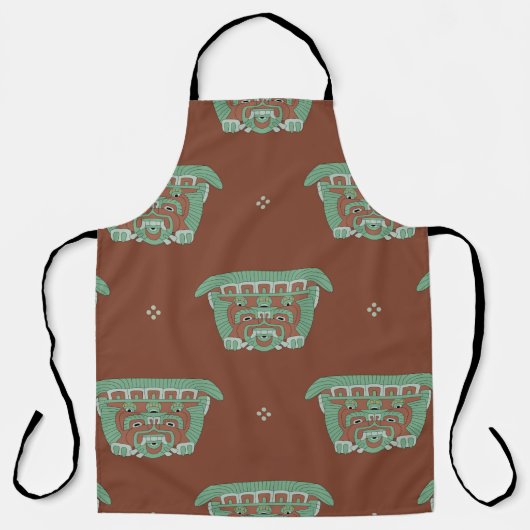 Naadloos geometrisch patroon met stammotief. H Schort (Voorkant)