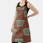 Naadloos geometrisch patroon met stammotief. H Schort (Insitu)