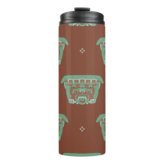 Naadloos geometrisch patroon met stammotief. H Thermosbeker (Voorkant)