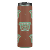 Naadloos geometrisch patroon met stammotief. H Thermosbeker (Achterkant)