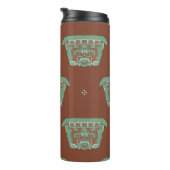 Naadloos geometrisch patroon met stammotief. H Thermosbeker (Geroteerd rechts)