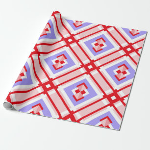 Naadloos geometrisch patroon met vierkanten cadeaupapier