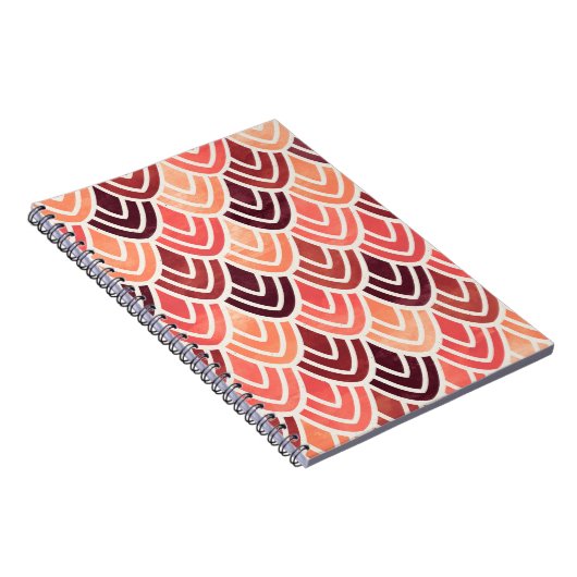 Naadloos geometrisch patroon op papiertextuur notitieboek (Rechterzijde)