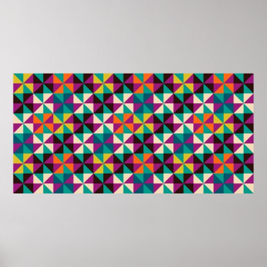 Naadloos geometrisch patroon poster (Voorkant)