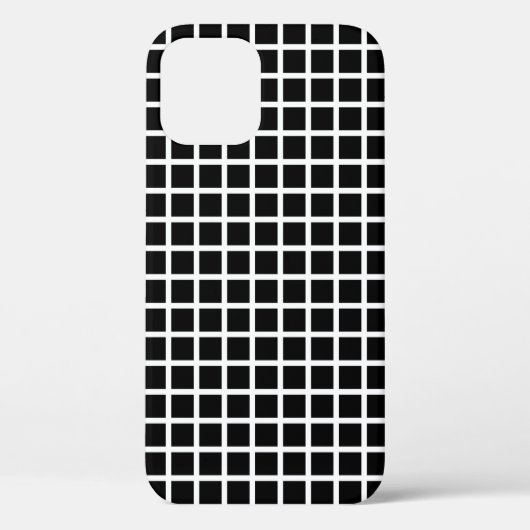 Naadloos geometrisch patroon. Zwart vierkant wit Case-Mate iPhone Case (Achterkant)