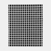 Naadloos geometrisch patroon. Zwart vierkant wit Fleece Deken (Voorkant)