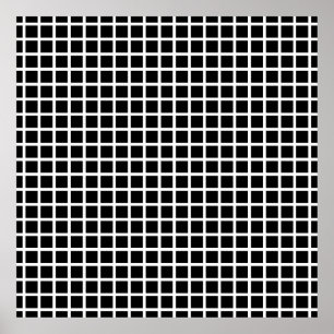 Naadloos geometrisch patroon. Zwart vierkant wit Poster