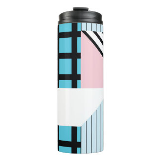 Naadloos geometrisch vormenpatroon. thermosbeker