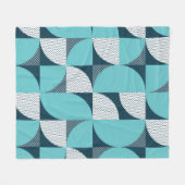 Naadloos geometrisch vormpatroon fleece deken (Voorkant (Horizontaal))