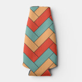 Naadloos geometrisch vormpatroon flesjeskoeler (Voorkant)