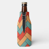 Naadloos geometrisch vormpatroon flesjeskoeler (Fles Achterkant)