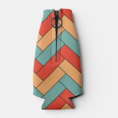 Naadloos geometrisch vormpatroon flesjeskoeler (Achterkant)